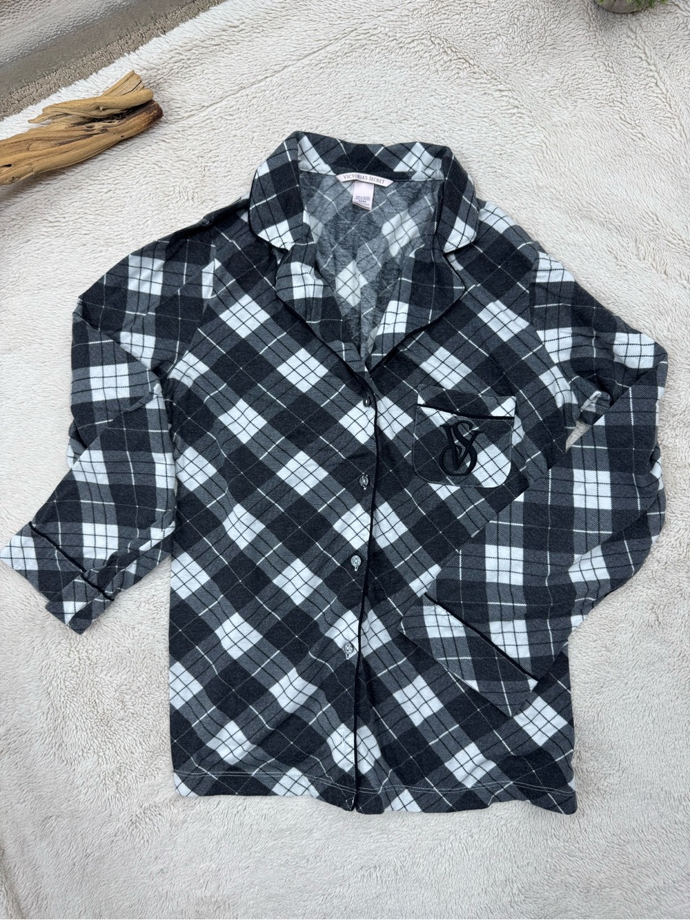 Victorias Secret Plaid Pajama Top